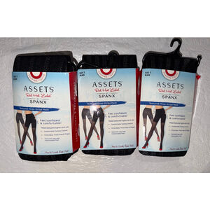 Spanx Assets Red Hot Label Tights Bundle 3 Pack Size 1 Black Textured Mesh NWT